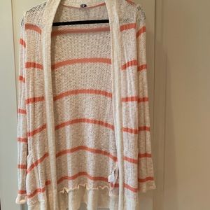 Orange & white striped splendid cardigan